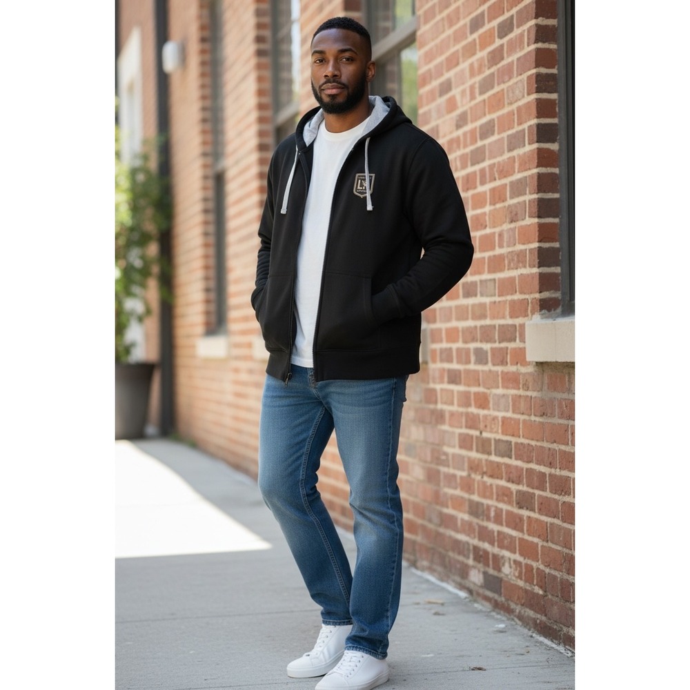 Antigua LAFC Los Angeles Football Club Mens XL Victory Full Zip Hoodie Black MLS
